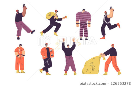 Dynamic Characters Displaying a Variety of Different Actions and Engaging Activities 126363278