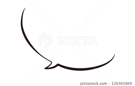 Handwritten style thickness variation vector single speech bubble 09 126363869