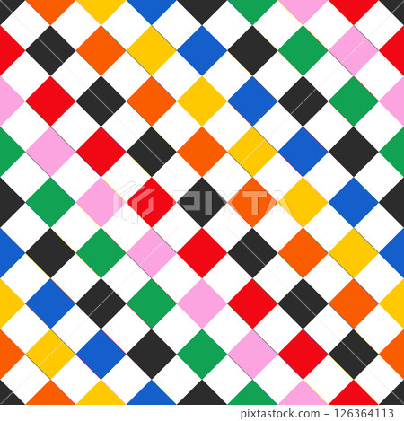 Colorful geometrical seamless pattern with multicolored squares Colorful geometrical seamless pattern with multicolored squares 126364113