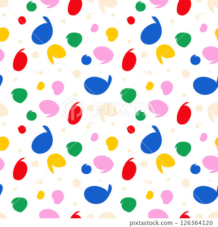 seamless pattern with colorful blobs and dots. seamless pattern with colorful blobs and dots. 126364120