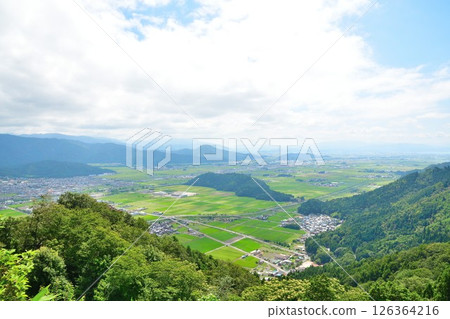 Shiga cityscape as seen from the summit of Shizugatake (Shiga Prefecture) 126364216