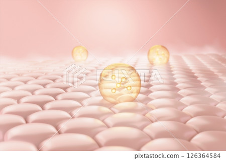 皮膚表面的維生素精華和活性成分 126364584