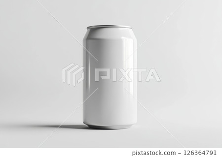 white cosmetic bottle on gray background 126364791