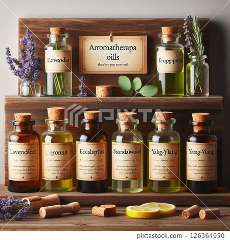 Aroma essential oils! Lavender and herbs are handmade, natural, organic, and luxurious. 126364950