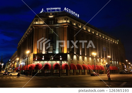 聖彼得堡－阿斯托利亞飯店夜景 126365193
