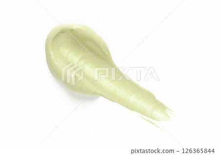 A sample of cosmetic clay for a body or face mask. White background 126365844