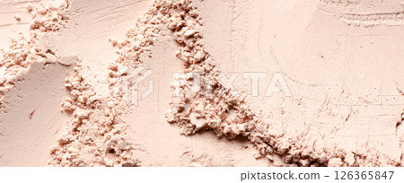 The texture of dry cosmetic clay for masks or cosmetic powder. 126365847