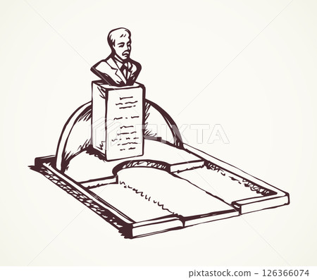 Bust a man. Vector drawing Bust a man. Vector drawing 126366074