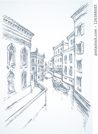 Venice. Vector cityscape 126366085