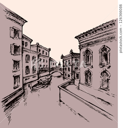 Venice. Vector cityscape 126366086