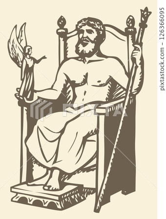 Series "Seven Wonders of the Ancient World". Statue of Zeus at Olympia 126366095