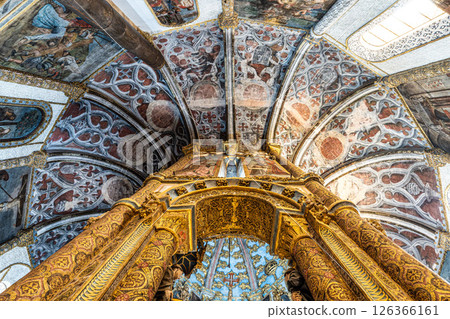 The Charola of the Convent of Christ, magnificent Knights Templar architecture at Tomar in Portugal The Charola of the Convent of Christ, magnificent Knights Templar architecture at Tomar in Portugal 126366161