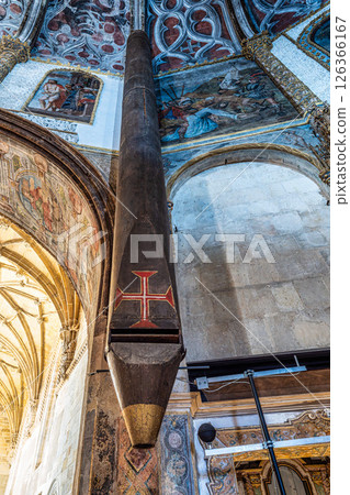 The Charola of the Convent of Christ, magnificent Knights Templar architecture at Tomar in Portugal 126366167