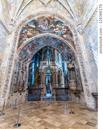 The Charola of the Convent of Christ, magnificent Knights Templar architecture at Tomar in Portugal The Charola of the Convent of Christ, magnificent Knights Templar architecture at Tomar in Portugal 126366178