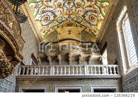 Coimbra , Portugal - Mar 14, 2025: Sao Miguel Chapel is a chapel of University of Coimbra, Portugal Coimbra , Portugal - Mar 14, 2025: Sao Miguel Chapel is a chapel of University of Coimbra, Portugal 126366219