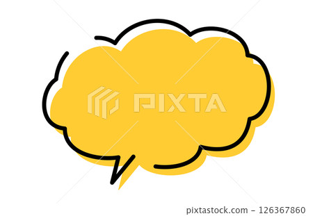 Hand-drawn style speech bubble illustration 126367860
