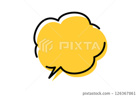 手繪風格語音氣泡圖 手繪風格語音氣泡圖 126367861