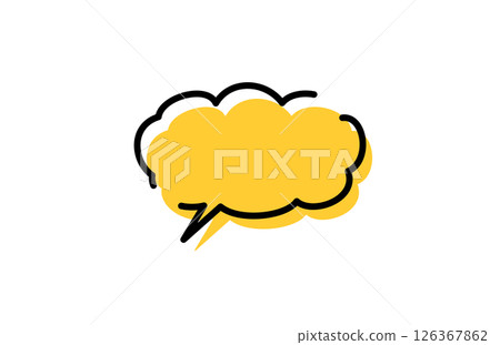 手繪風格語音氣泡圖 手繪風格語音氣泡圖 126367862