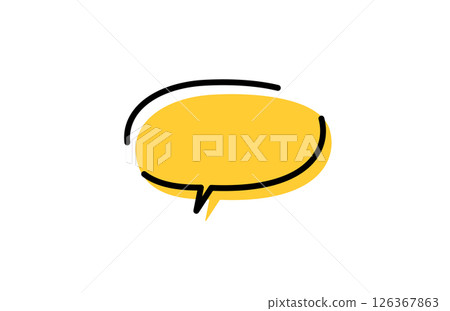 手繪風格語音氣泡圖 手繪風格語音氣泡圖 126367863