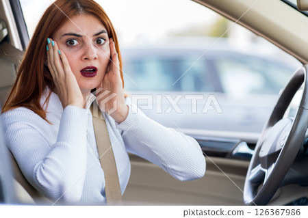 Closeup portrait of pissed off displeased angry aggressive woman 126367986