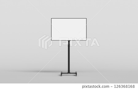 Stand Monitor Screen Mock up. 3D Rendering. 126368168