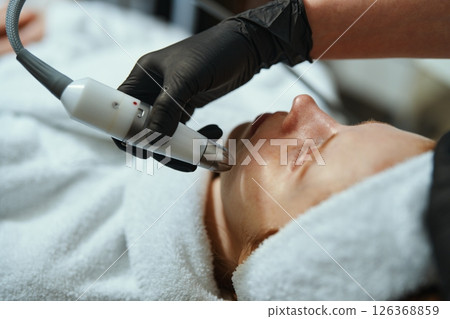 Skincare treatment session at a spa during the day Skincare treatment session at a spa during the day 126368859