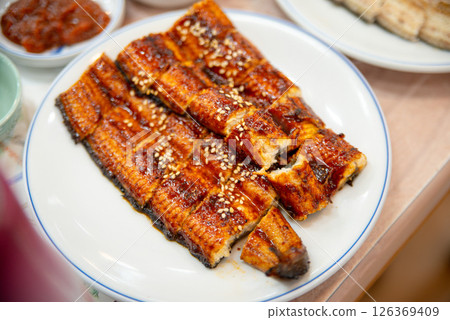 Korean BBQ food. Grilled eel 126369409