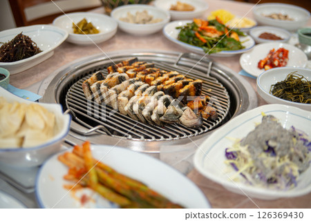 Korean BBQ food. Grilled eel Korean BBQ food. Grilled eel 126369430