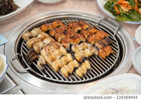 Korean BBQ food. Grilled eel 126369443