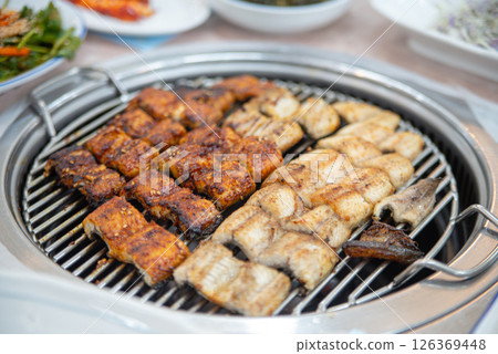 Korean BBQ food. Grilled eel Korean BBQ food. Grilled eel 126369448