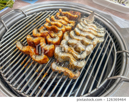 Korean BBQ food. Grilled eel 126369464