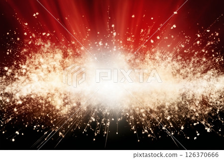 abstract holiday background with lights, sparkles and bokeh, red color 126370666