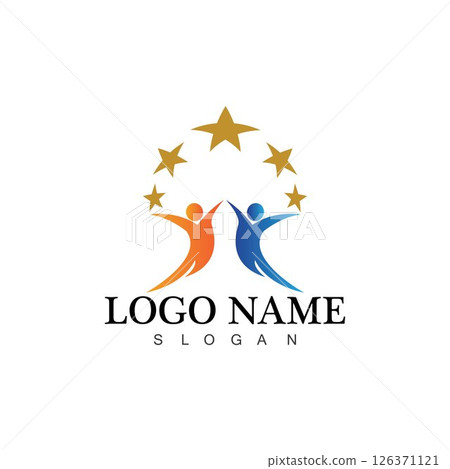 human people success people care logo and symbol template human people success people care logo and symbol template 126371121