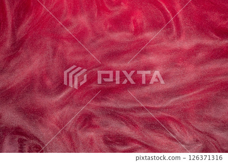 viva magenta Shiny Abstract Background. Paints, Acrylic, Glitter in Water. 126371316