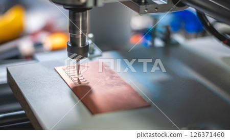 machine with numerical control CNC carries out milling of printed circuit boards, Circuit Engraving, Diy Circuit Boards PCB machine with numerical control CNC carries out milling of printed circuit boards, Circuit Engraving, Diy Circuit Boards PCB 126371460