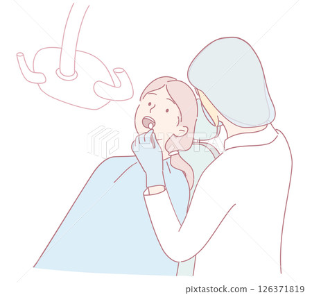 Dental Checkup involving an interaction between Patient and Dentist during the appointment process 126371819