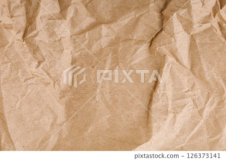 Brown texture kraft paper, recycled cardstock. Old crumpled recycled paper of old crumpled recycled paper 126373141