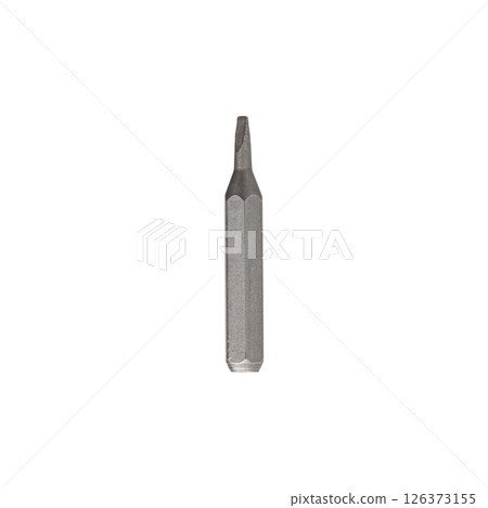 Iron bit for screwdriver and drill on Isolated on a white background Iron bit for screwdriver and drill on Isolated on a white background 126373155