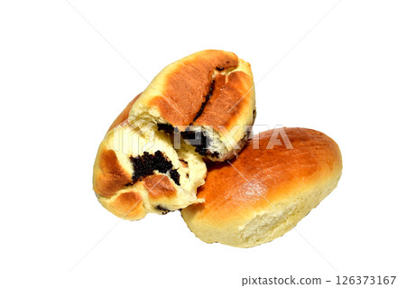 Ready-to-eat pies with filling. 126373167