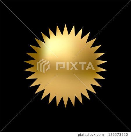 Gold Star icon. Holiday stars art. Art Deco modern design. Gold Star icon. Holiday stars art. Art Deco modern design. 126373320