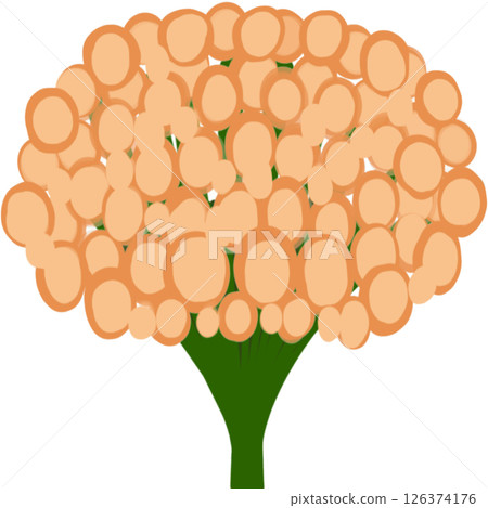 Beautiful shape and colors of orange blossom flower petals. 126374176