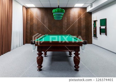 Massive billiard table and billiard accessories 126374401