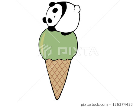 Ice cream matcha panda Ice cream matcha panda 126374453