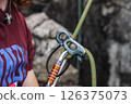 Running Rope Through An ATC Belay Device In Rock Climbing 126375073
