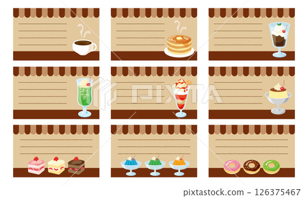 Coffee shop memo frame 126375467