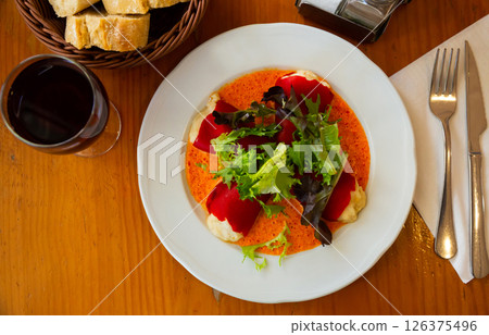 Stuffed piquillo peppers with cod 126375496