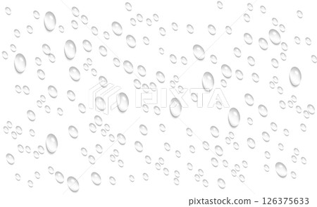 Rain Water Drops on Glass 126375633
