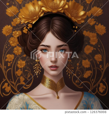 鮮花與女人：人工智慧生成的素材 126376008