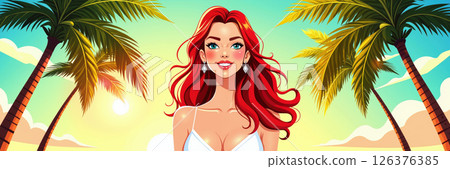Tropical beauty. 126376385