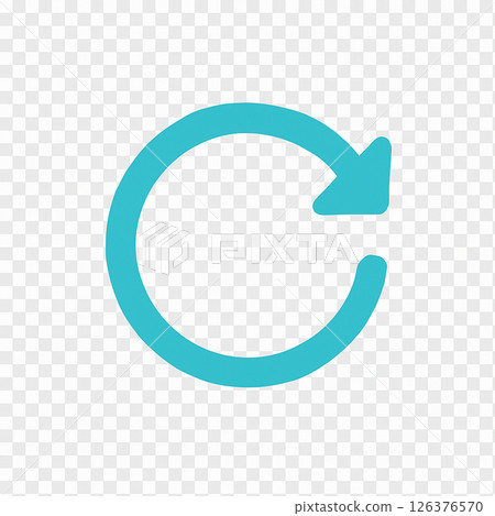 Minimal Cyan Refresh Icon 126376570